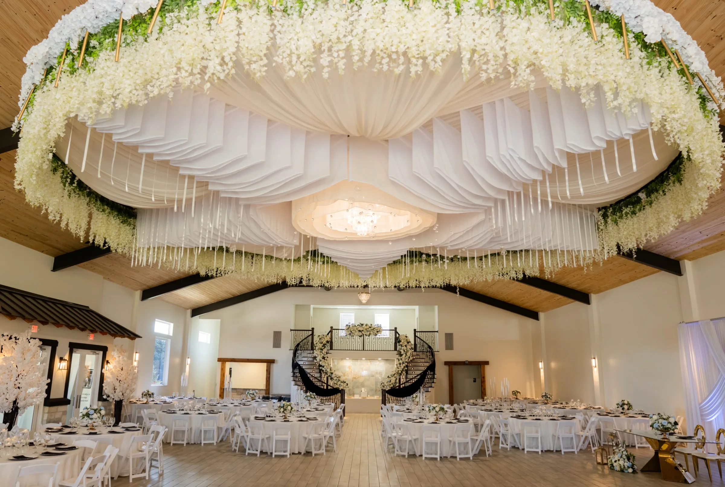 Casa Santa Cruz event space prepared for guests